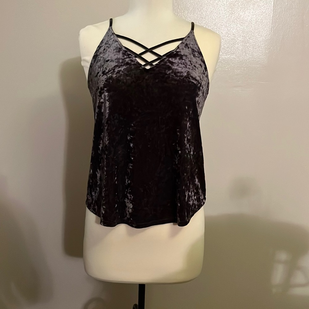 American Eagle Outfitters crushed velvet cami top
